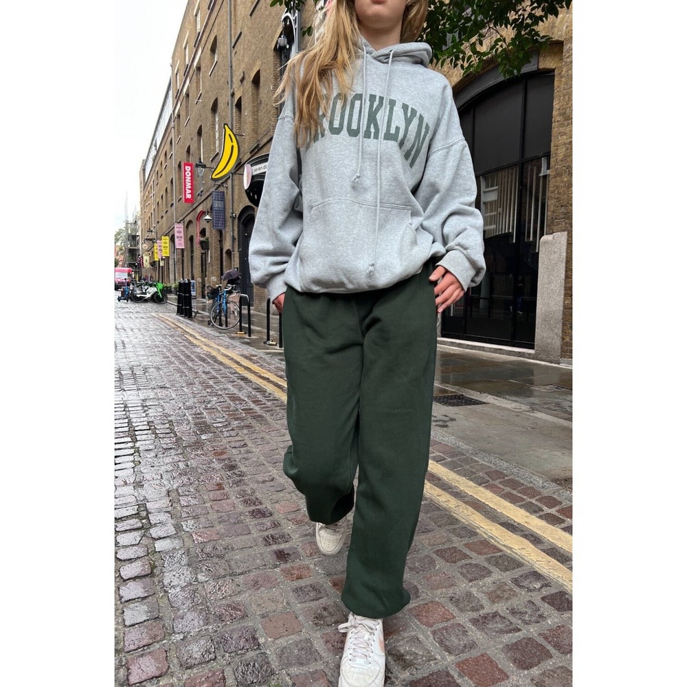 Brandy Melville Rosa Hunter Green Sweatpants Joggers Cozy Fall Basics 90s Y2K